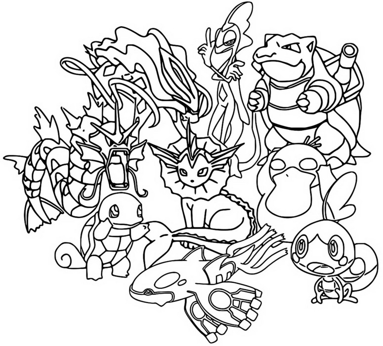 Coloring page Water-type