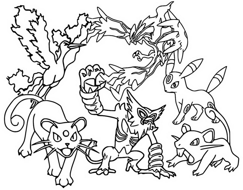 Desenho para colorir Pokémon popular 2022 : Tipo normal 3