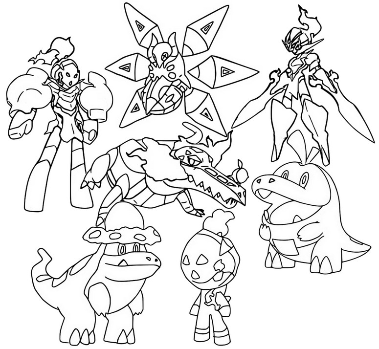 Desenho para colorir Fire-Type