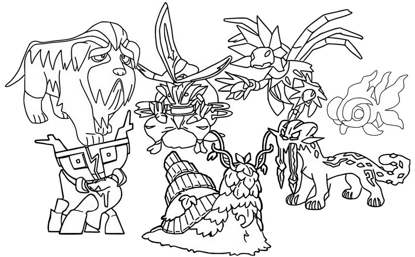 Coloring Pages Popular pokémon Scarlet and Violet 2023