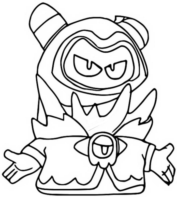 Coloring page Crimson R-T - Brawl Stars - Mystery at the hub