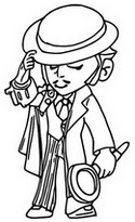 Coloring page Detective Gray
