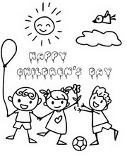 Kleurplaat Happy Children's Day