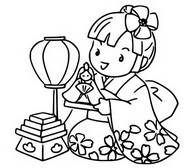 Coloring page Hina Matsuri