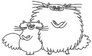 Disegno da colorare Grosha & Mr B