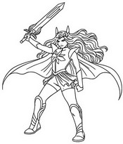 Desenho para colorir She-Ra e as Princesas do Pode

