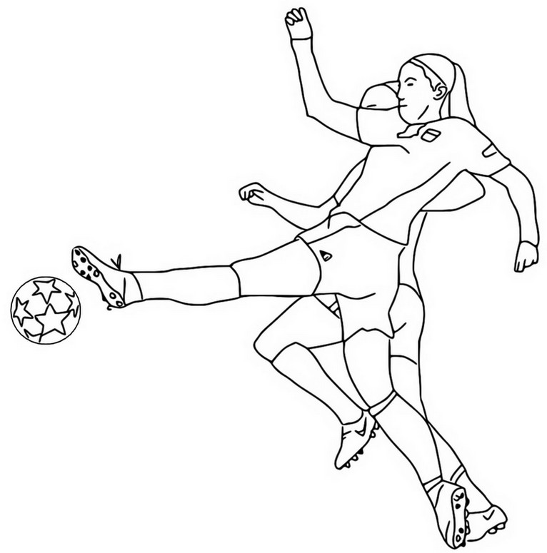 Coloring page Alex Morgan - Women's Soccer World Cup 2023
