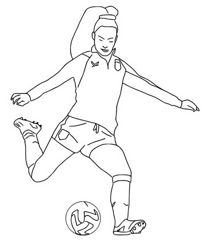 Coloring page Alisha Lehmann - Women's Soccer World Cup 2023