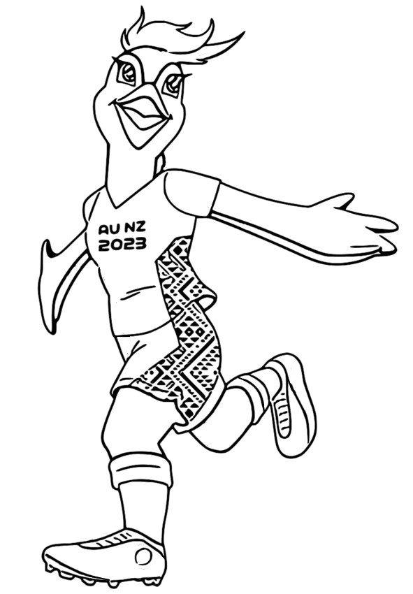 Coloring page Tazuni - Women's Soccer World Cup 2023