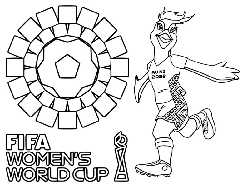 Coloring page Fifa Women's World Cup - Women's Soccer World Cup 2023