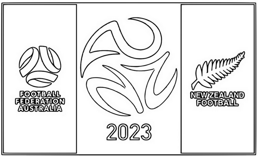 Coloring page Australia New Zealand - Women's Soccer World Cup 2023