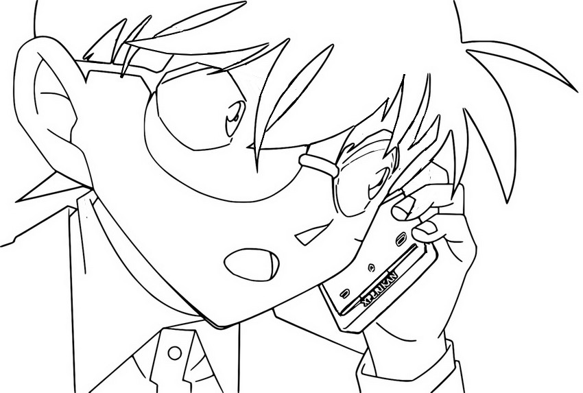 Coloriage Detective Conan Le Sous-marin noir