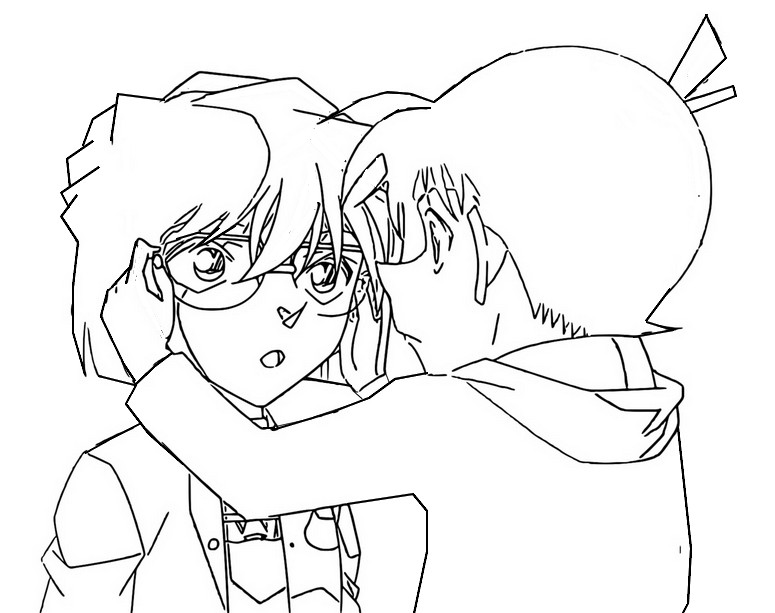 Coloriage Detective Conan Le Sous-marin noir