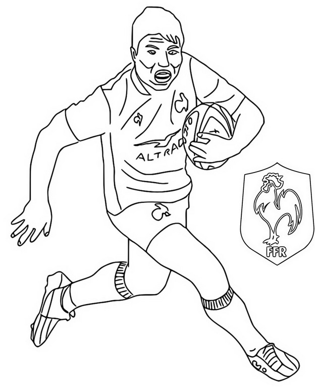 Coloring page Antoine Dupont