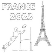 Coloring page Eiffel Tower