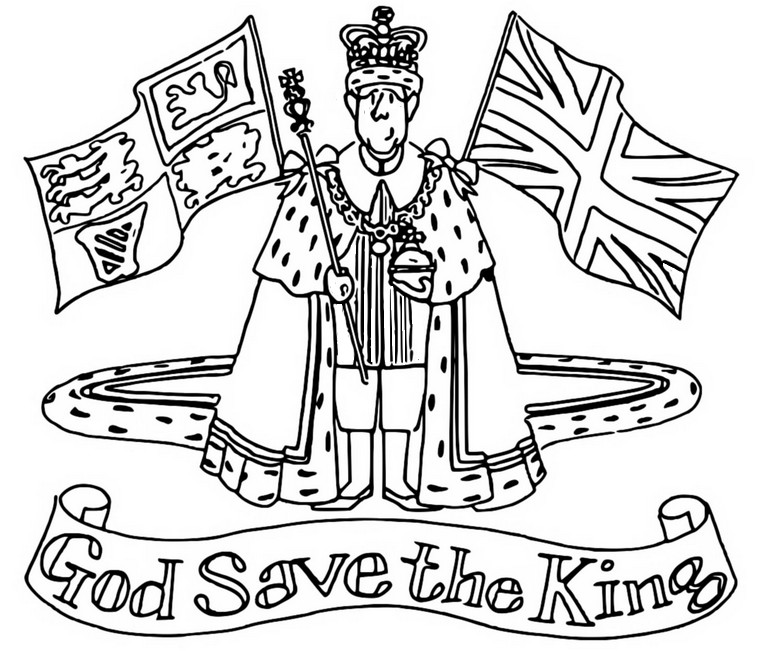 Coloring page God Save The King