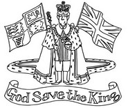 Coloring page God Save The King
