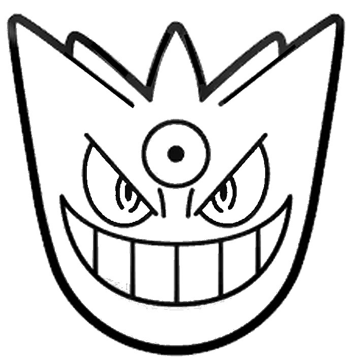 Kolorowanka Mega Effects - Pokémon Gengar