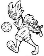 Målarbok Pokemon - Cinderace