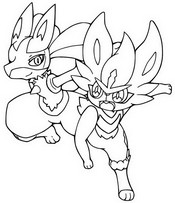 Coloring page Lucario - Cinderace
