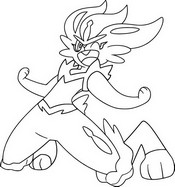 Desenho para colorir Pokemon - Cinderace