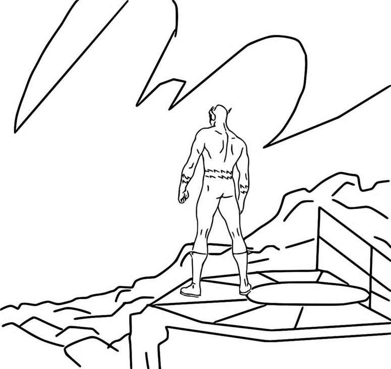 Desenho para colorir The Flash