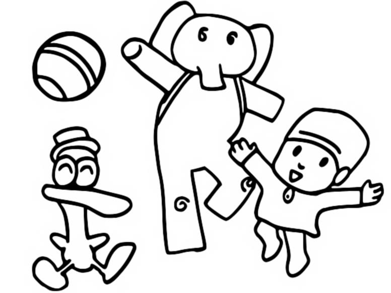 Dibujo para colorear Pocoyo