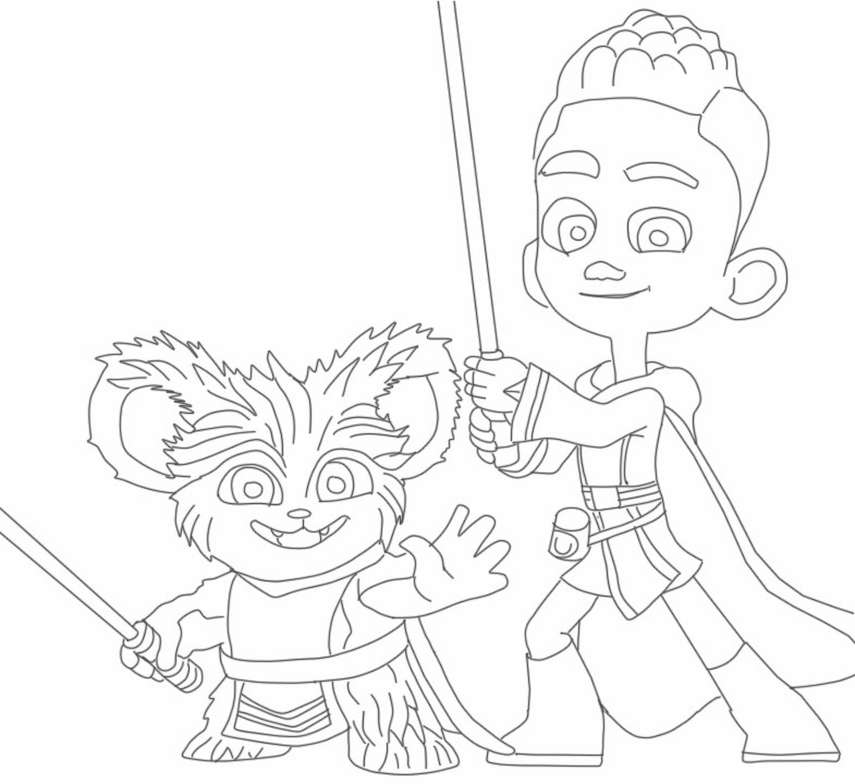 Desenho para colorir Star Wars: As Aventuras dos Jovens Jedi