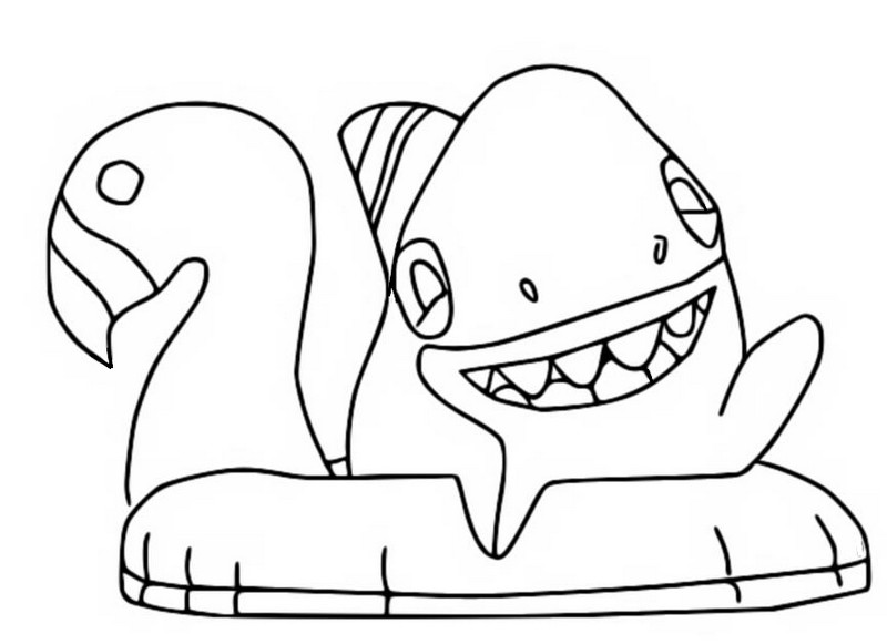 Coloriage Toukin, le chien-requin