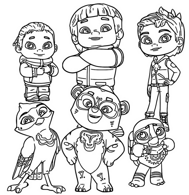 Dibujo para colorear Spirit Rangers