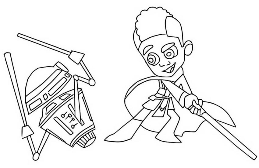 Coloring page Kai Brightstar