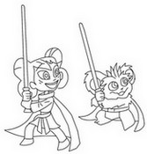 Coloring page Lys Solay & Nubs