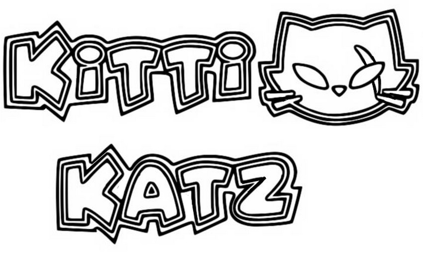 Målarbok Logotyp - Kitti Katz