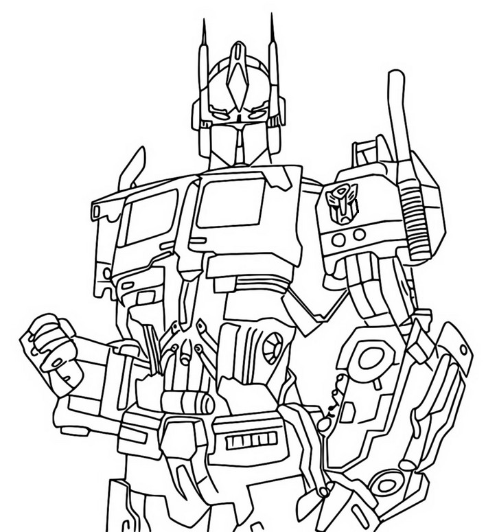 Desenho para colorir Optimus Prime