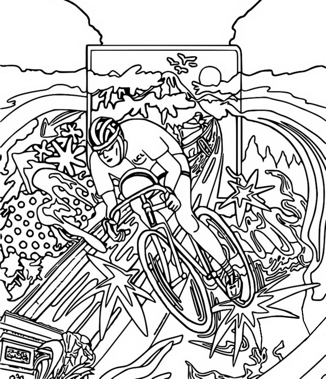 Disegno da colorare Tour de France 2023