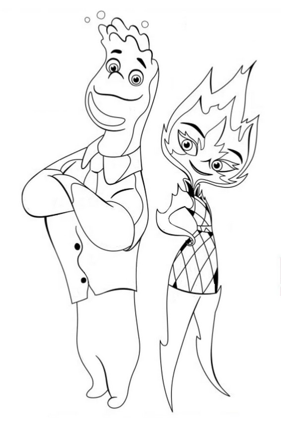 Coloriage Wade & Ember