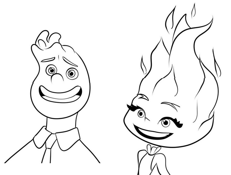Coloring Page Elemental Ember Wade 2