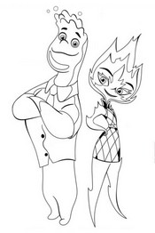 Coloring page Wade & Ember