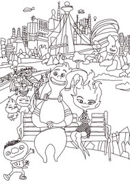 Coloring page The city
