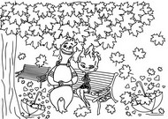 Coloring page It's fall