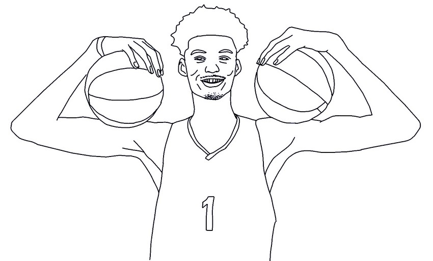 Bola de basquete para colorir - Imprimir Desenhos