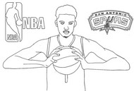 Coloriage Spurs San Antonio NBA