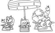 Dibujo para colorear En tallas de cubierta