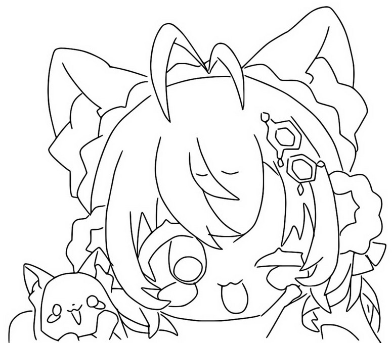 Coloriage Hakui Koyori