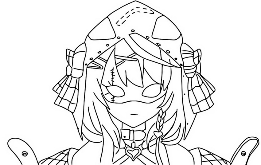 Coloring page Sakamata Chloe