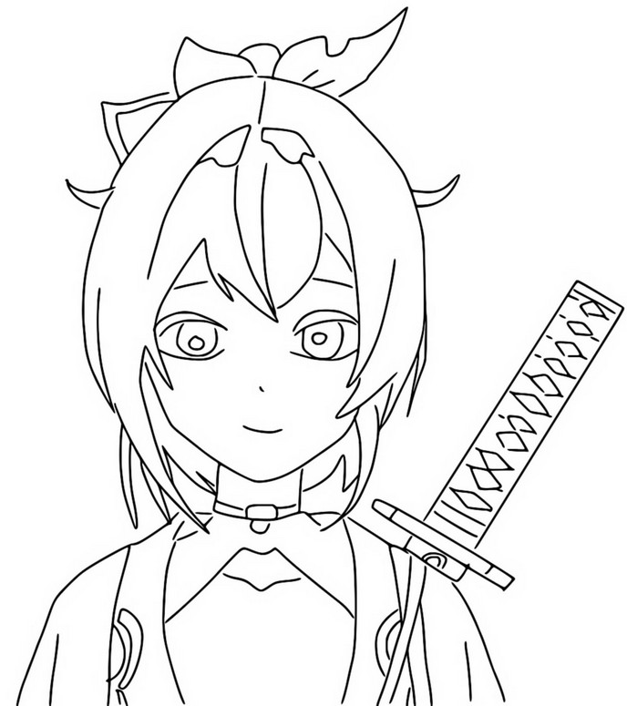 Coloring page Kazama Iroha