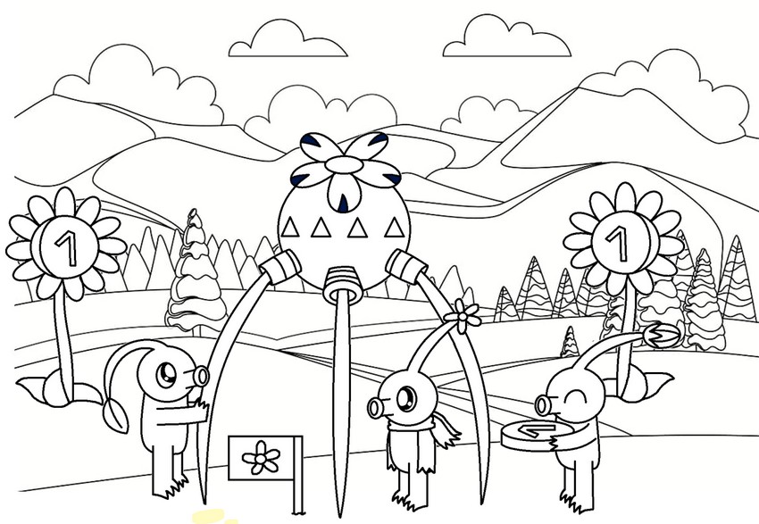 Coloring page Pikmin 4 : Onion 54