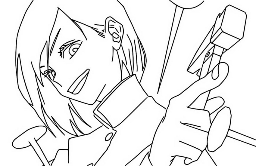 Coloring page Nobara Kugisaki