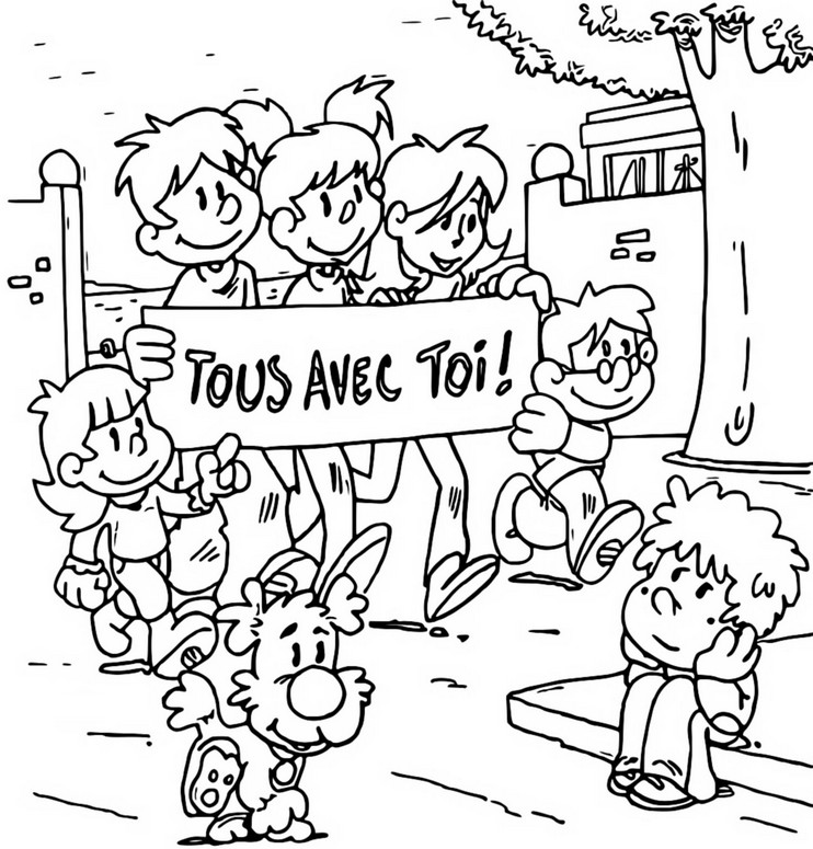 Coloriage Tous ensemble avec toi