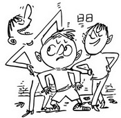 Coloriage Max se fait insulter à la récré